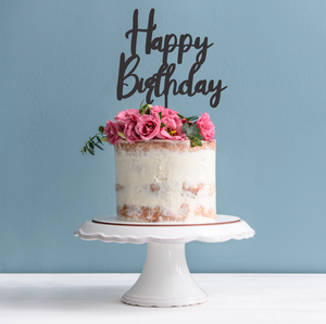 Happy Birthday Cake Topper - Words Happy Birthday Cake Decoration