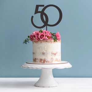 50th Birthday Cake Topper - Number 50 cake Decoration