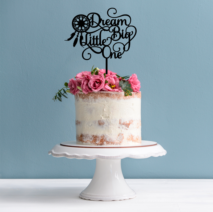 Dream Big Little One Cake Topper - Baby Shower Cake Decoration