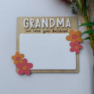 Mother's Day Gift - Love You Because - Mum Mother Granny Grandma - Custom Name