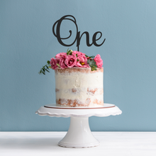 1st Birthday Cake Topper - Word One Cake Decoration