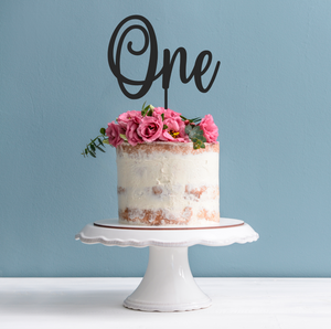 One Cake Topper - Word One Cake Decoration - Cake Smash