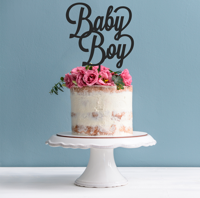 Baby Boy Cake Topper - Baby Shower Cake Decoration