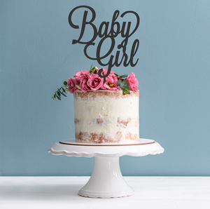Baby Girl Cake Topper - Baby Shower Cake Decoration