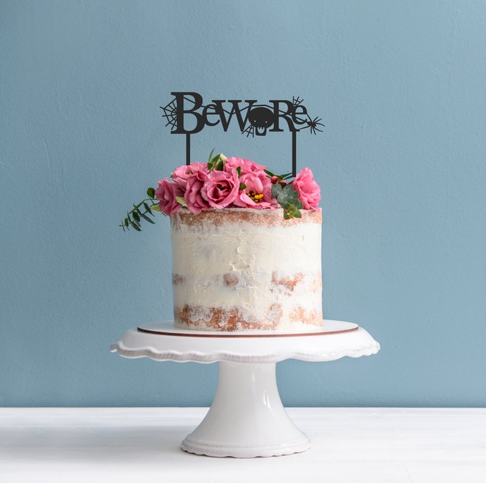 Halloween Cake Topper - Beware Cake Decoration