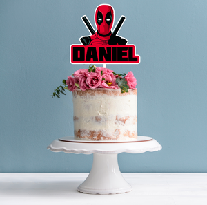 Deadpool Cake Topper - Personalised with Name