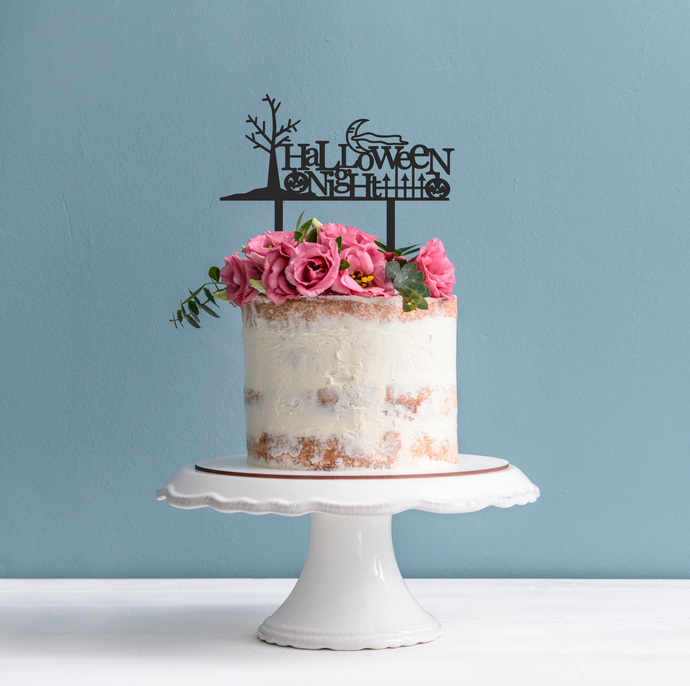 Halloween Cake Topper - Halloween Night Cake Decoration