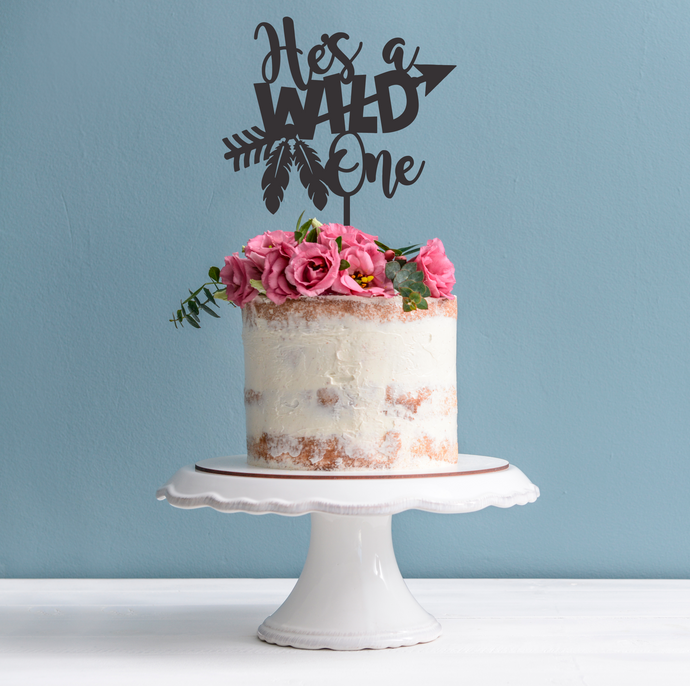 He's a Wild One Cake Topper - 1st Birthday Cake Decoration