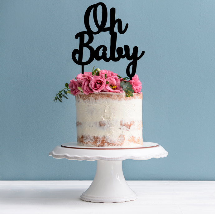 Oh Baby Cake Topper - Baby Shower Cake Decoration