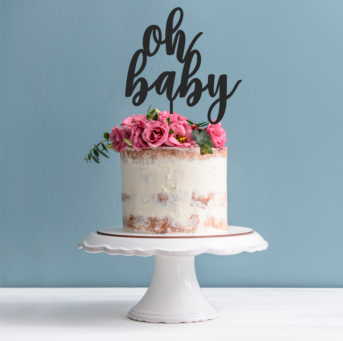 Oh Baby Cake Topper - Baby Shower Cake Decoration