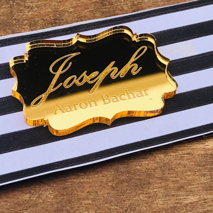 10 x Chocolate Bar Bonbonniere Plaque Personalised Acrylic Mirror Tags - SugarBooCakeToppersMiscSugarBooBespokeGiftsSugarBooCakeToppers