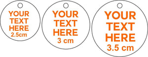 100 x 3.0 cm Personalised Acrylic Mirror Tags - SugarBooCakeToppersMiscSugarBooBespokeGiftsSugarBooCakeToppers