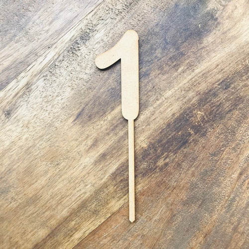 10cm 1 Number Cake Topper #1 AR - SugarBooCakeToppersNumbersSugarBooBespokeGiftsSugarBooCakeToppers