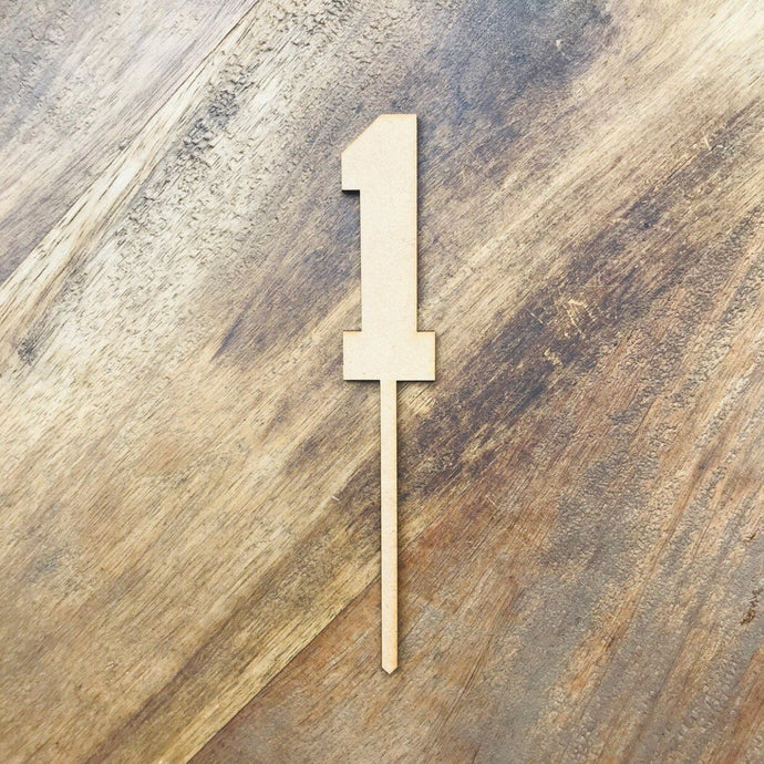 10cm 1 Number Cake Topper #1 ATH - SugarBooCakeToppersNumbersSugarBooBespokeGiftsSugarBooCakeToppers