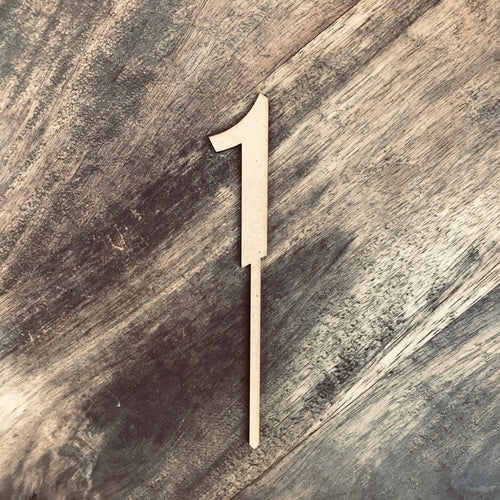 10cm 1 Number Cake Topper #1 FS - SugarBooCakeToppersNumbersSugarBooBespokeGiftsSugarBooCakeToppers
