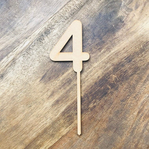 10cm 4 Number Cake Topper #4 AR - SugarBooCakeToppersNumbersSugarBooBespokeGiftsSugarBooCakeToppers