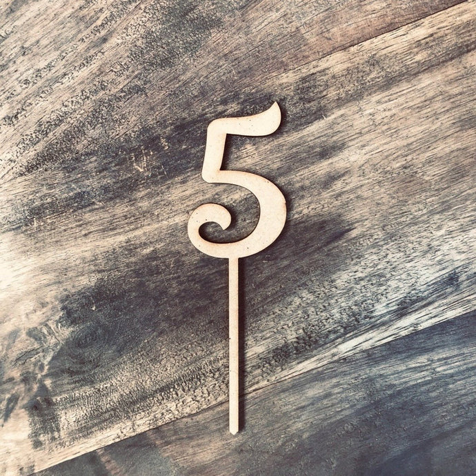 10cm 5 Number Cake Topper #5 AND - SugarBooCakeToppersNumbersSugarBooBespokeGiftsSugarBooCakeToppers