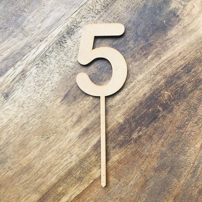 10cm 5 Number Cake Topper #5 AR - SugarBooCakeToppersNumbersSugarBooBespokeGiftsSugarBooCakeToppers