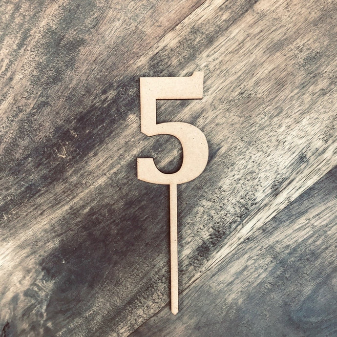 10cm 5 Number Cake Topper #5 CMB - SugarBooCakeToppersNumbersSugarBooBespokeGiftsSugarBooCakeToppers