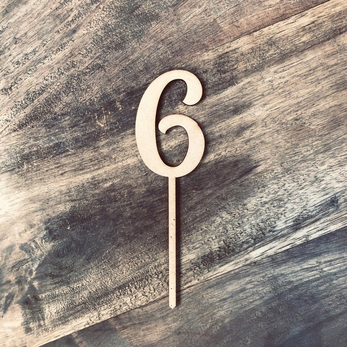 10cm 6 Number Cake Topper #6 AND - SugarBooCakeToppersNumbersSugarBooBespokeGiftsSugarBooCakeToppers