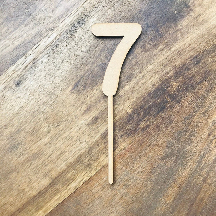 10cm 7 Number Cake Topper #7 AR - SugarBooCakeToppersNumbersSugarBooBespokeGiftsSugarBooCakeToppers