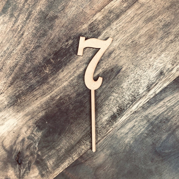 10cm 7 Number Cake Topper #7 FS - SugarBooCakeToppersNumbersSugarBooBespokeGiftsSugarBooCakeToppers