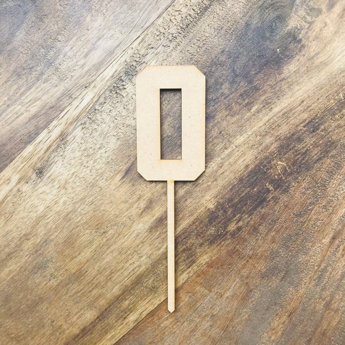 12cm 0 Number Cake Topper #0 ATH - SugarBooCakeToppersNumbersSugarBooBespokeGiftsSugarBooCakeToppers