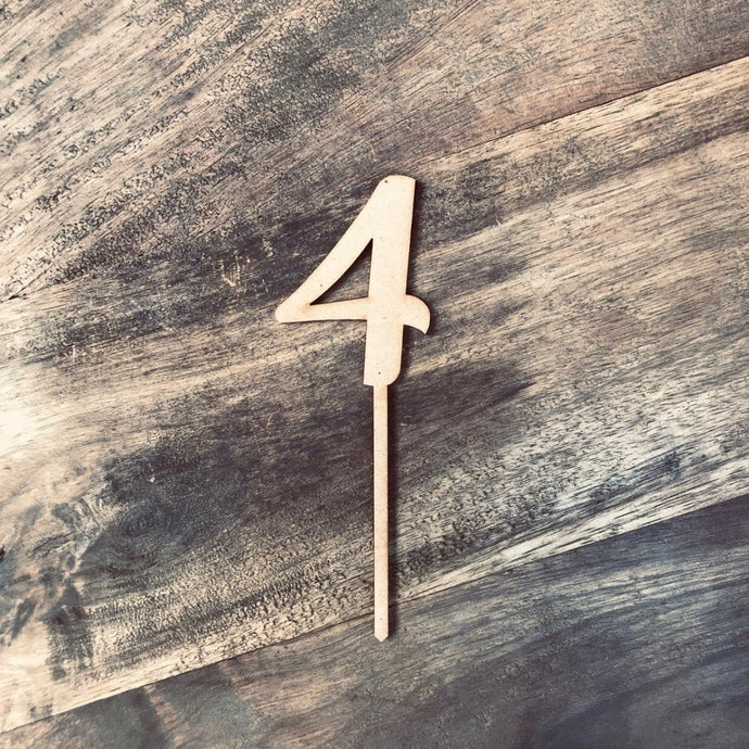 12cm 4 Number Cake Topper #4 AND - SugarBooCakeToppersNumbersSugarBooBespokeGiftsSugarBooCakeToppers