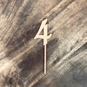 12cm 4 Number Cake Topper #4 FS - SugarBooCakeToppersNumbersSugarBooBespokeGiftsSugarBooCakeToppers