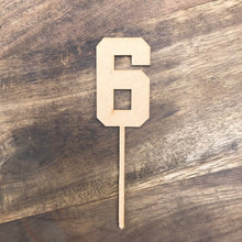 12cm 6 Number Cake Topper #6 ATH - SugarBooCakeToppersNumbersSugarBooBespokeGiftsSugarBooCakeToppers