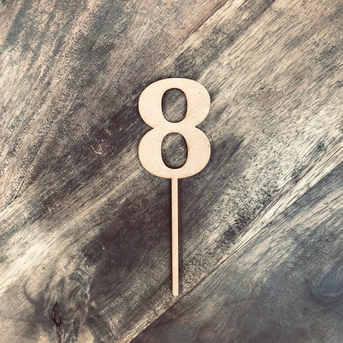 12cm 8 Number Cake Topper #8 CMB - SugarBooCakeToppersNumbersSugarBooBespokeGiftsSugarBooCakeToppers