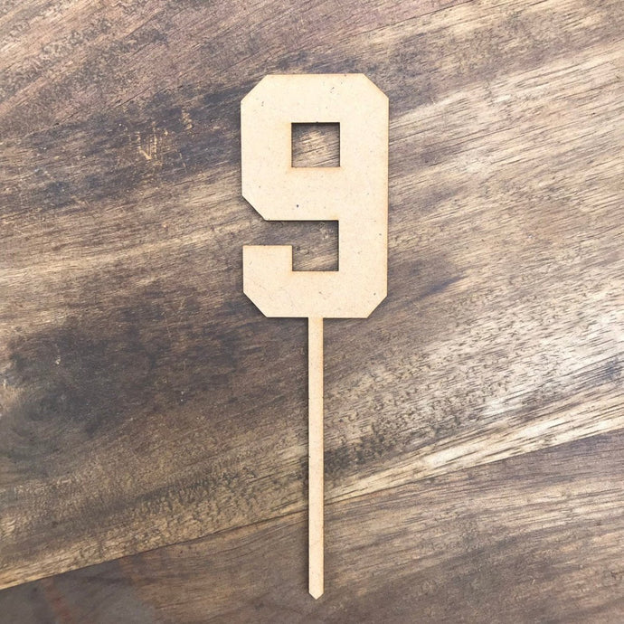 12cm 9 Number Cake Topper #9 ATH - SugarBooCakeToppersNumbersSugarBooBespokeGiftsSugarBooCakeToppers