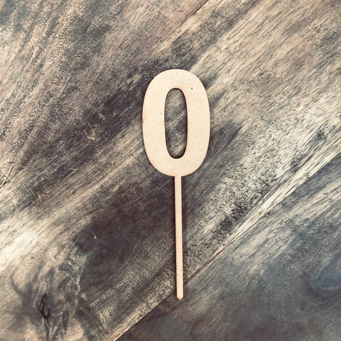 14cm 0 Number Cake Topper #0 ARB - SugarBooCakeToppersNumbersSugarBooBespokeGiftsSugarBooCakeToppers