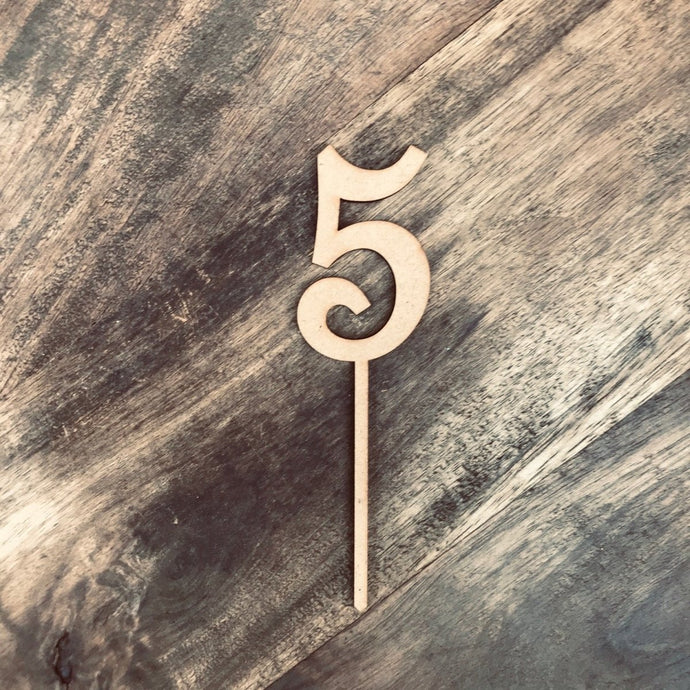 14cm 5 Number Cake Topper #5 FS - SugarBooCakeToppersNumbersSugarBooBespokeGiftsSugarBooCakeToppers