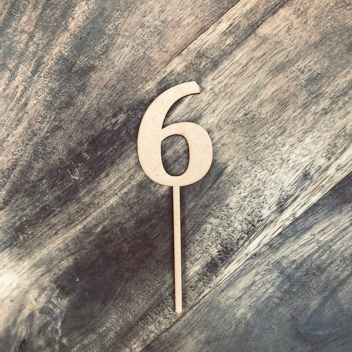 14cm 6 Number Cake Topper #6 CMB - SugarBooCakeToppersNumbersSugarBooBespokeGiftsSugarBooCakeToppers
