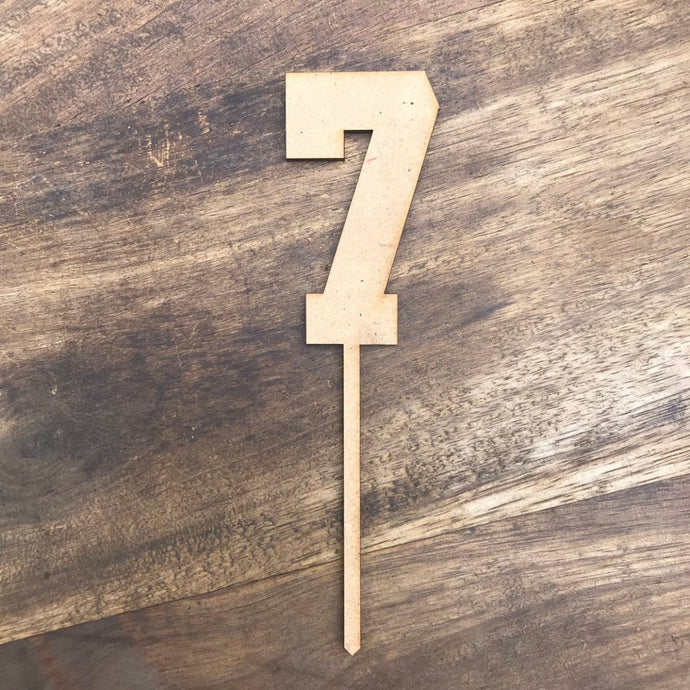 14cm 7 Number Cake Topper 14cm #7 ATH - SugarBooCakeToppersNumbersSugarBooBespokeGiftsSugarBooCakeToppers