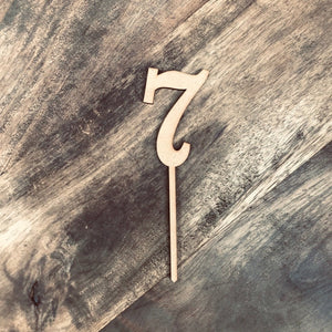 14cm 7 Number Cake Topper 14cm #7 FS - SugarBooCakeToppersNumbersSugarBooBespokeGiftsSugarBooCakeToppers