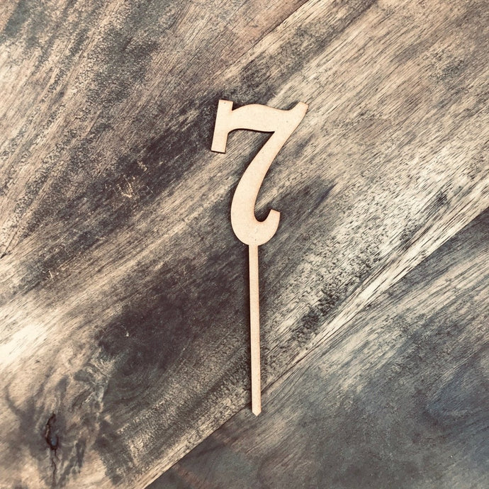 14cm 7 Number Cake Topper 14cm #7 FS - SugarBooCakeToppersNumbersSugarBooBespokeGiftsSugarBooCakeToppers