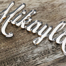 14cm Wide Name Plaque No Stick Front of Cake Name Decoration LVD Mirror Acrylic - SugarBooCakeToppersBirthday Cake ToppersSugarBooBespokeGiftsSugarBooCakeToppers