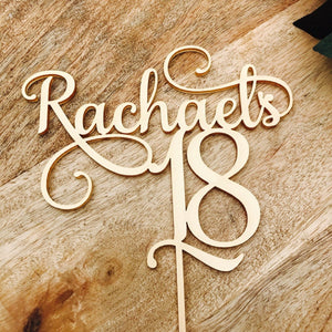 18th Birthday Cake Topper Personalised with name - SugarBooCakeToppersCustom BirthdaySugarBooBespokeGiftsSugarBooCakeToppers