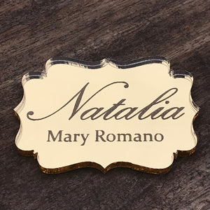 20 x Chocolate Bar Bonbonniere Plaque Personalised Acrylic Mirror Tags - SugarBooCakeToppersMiscSugarBooBespokeGiftsSugarBooCakeToppers