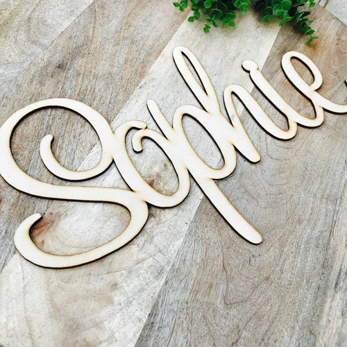 40cm Wide Wall Sign Hanging Plaque Timber Name SWT - SugarBooCakeToppersPersonalised HangingSugarBooBespokeGiftsSugarBooCakeToppers