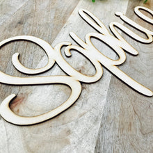 40cm Wide Wall Sign Hanging Plaque Timber Name SWT - SugarBooCakeToppersPersonalised HangingSugarBooBespokeGiftsSugarBooCakeToppers