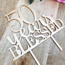 50 Years Blessed Cake Topper - SugarBooCakeToppersAnniversarySugarBooBespokeGiftsSugarBooCakeToppers