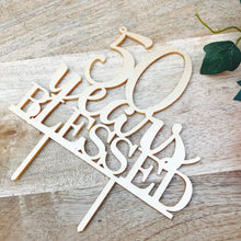 50 Years Blessed Cake Topper - SugarBooCakeToppersAnniversarySugarBooBespokeGiftsSugarBooCakeToppers