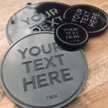 5.5cm Personalised Acrylic Tags Custom Made Your Text - SugarBooCakeToppersMiscSugarBooBespokeGiftsSugarBooCakeToppers