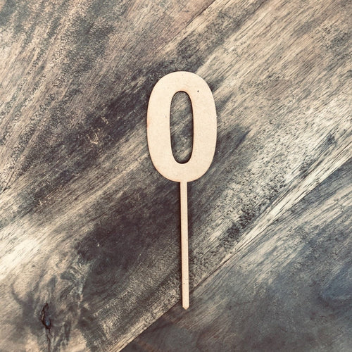 6cm 0 Number Cake Topper #0 ARB - SugarBooCakeToppersNumbersSugarBooBespokeGiftsSugarBooCakeToppers