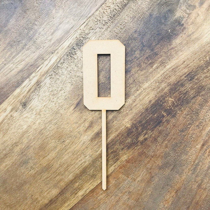 6cm 0 Number Cake Topper 6cm #0 ATH - SugarBooCakeToppersNumbersSugarBooBespokeGiftsSugarBooCakeToppers