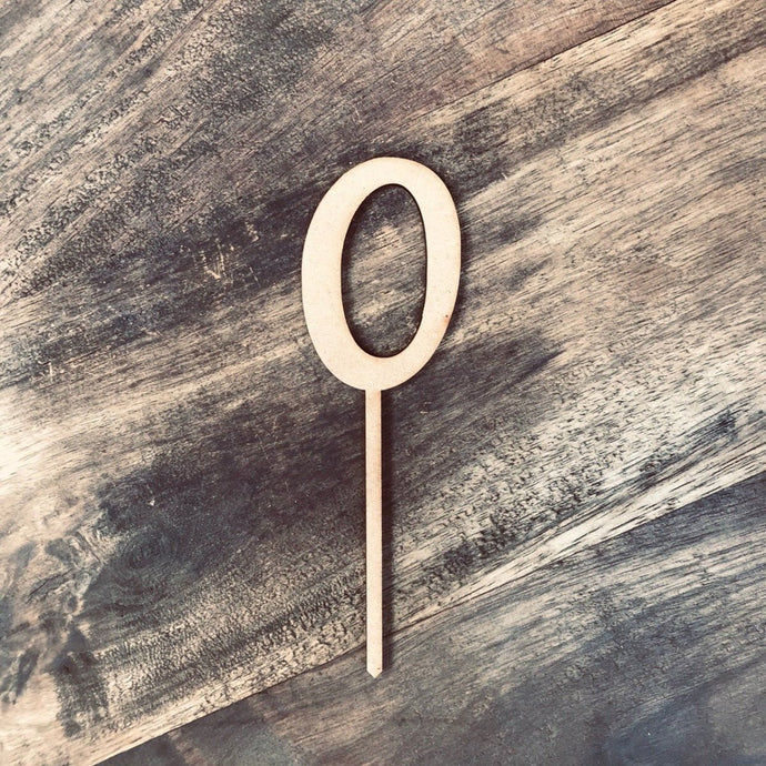 6cm 0 Number Cake Topper Number #0 AND - SugarBooCakeToppersNumbersSugarBooBespokeGiftsSugarBooCakeToppers