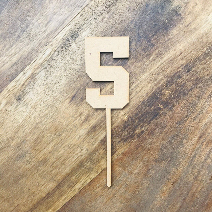 6cm 5 Number Cake Topper #5 ATH - SugarBooCakeToppersNumbersSugarBooBespokeGiftsSugarBooCakeToppers